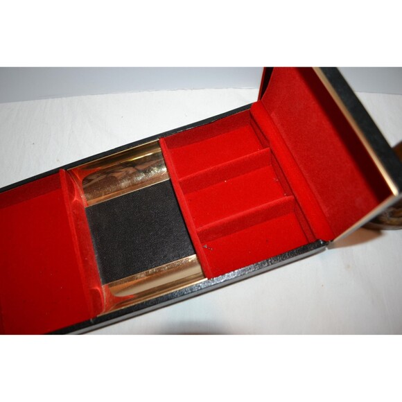 Vintage Mens Jewelry Box with Center Catch All Mid Century - Picture 3 of 6